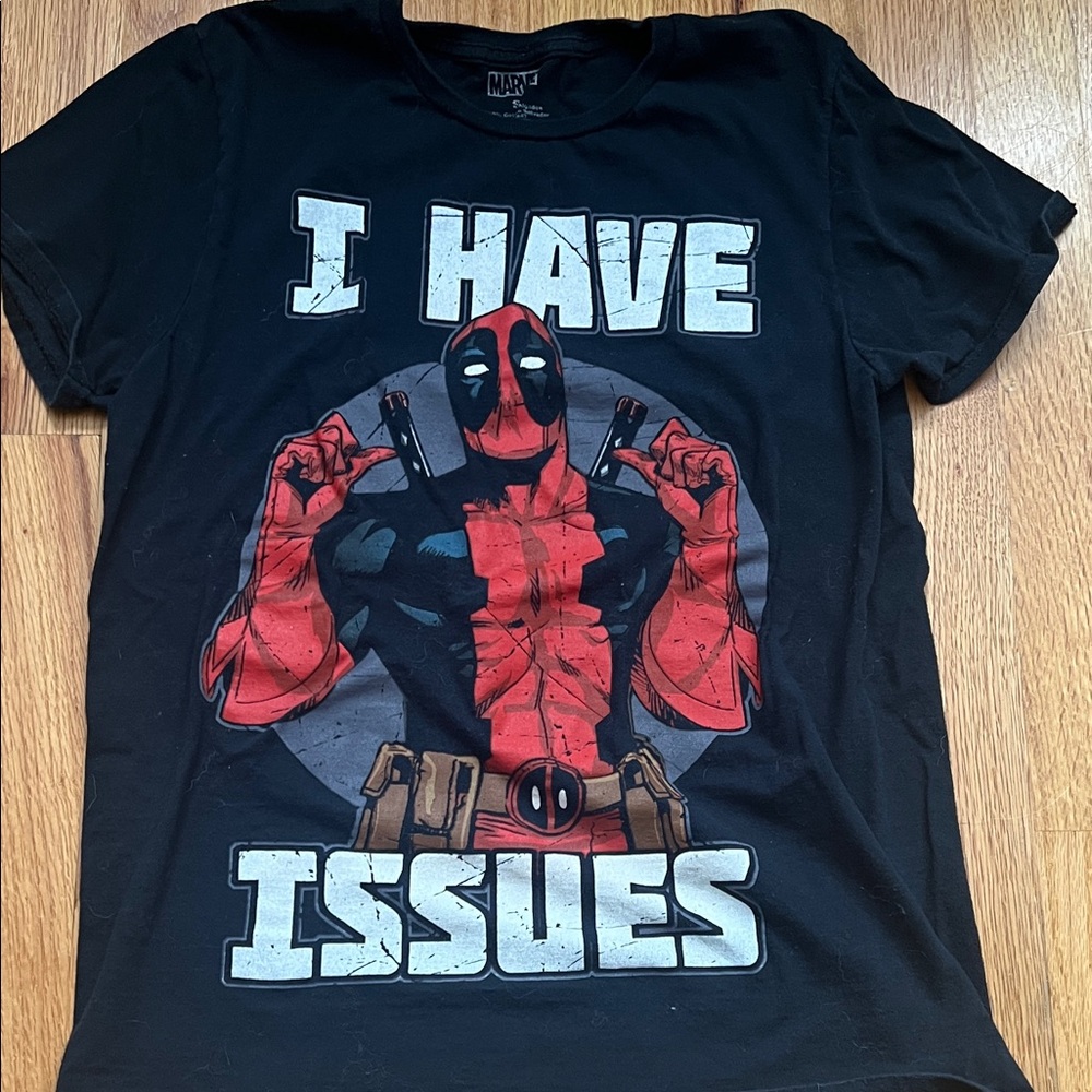 Marvel Deadpool Black and Red Tee